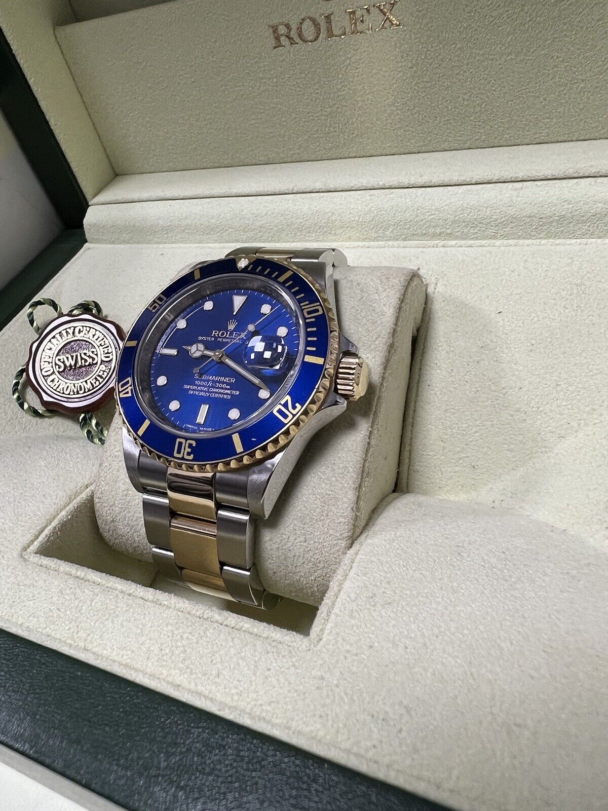 Rolex Submariner 16613LB Bi Metal 2009 Bluesy 40mm Box And Papers, Mint