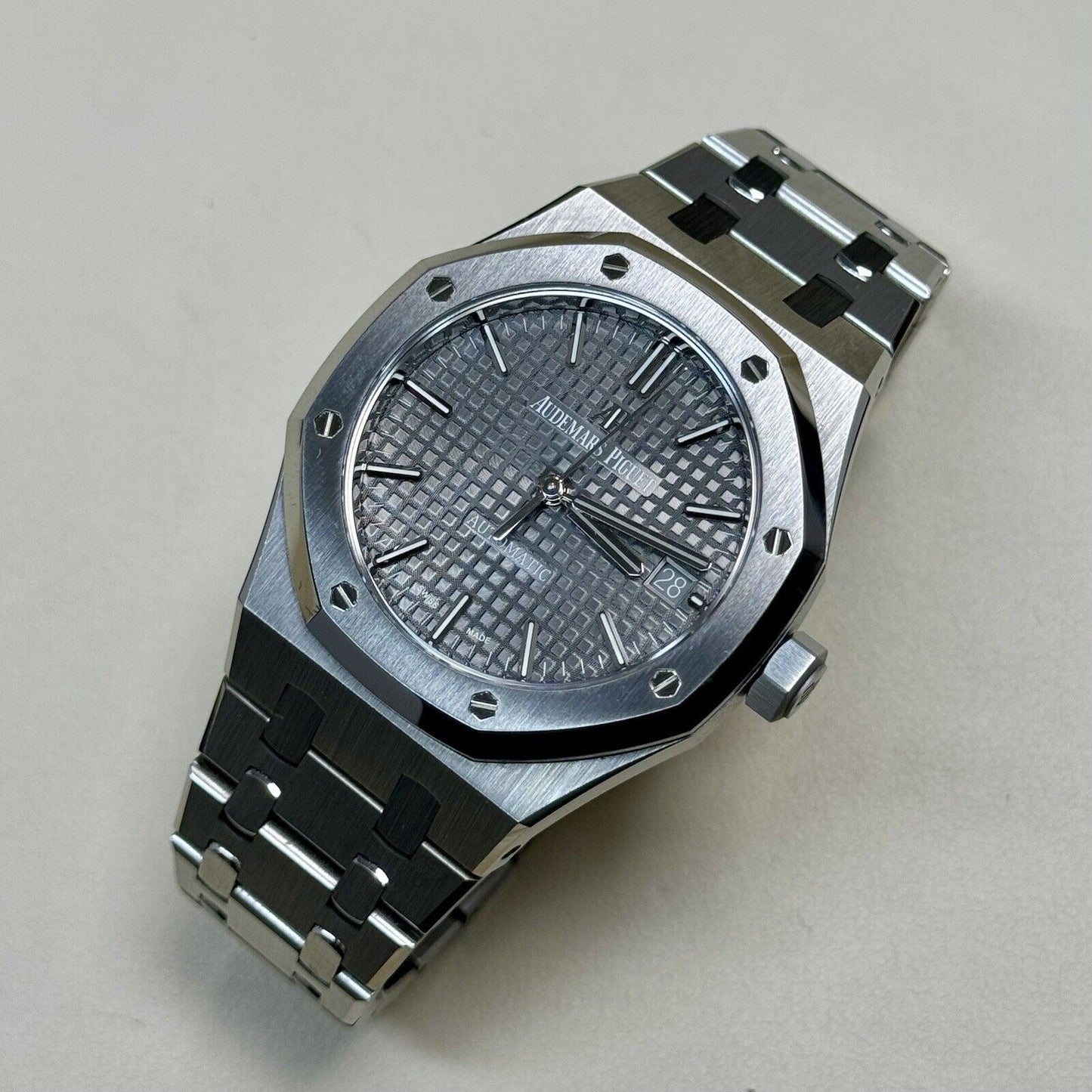 Audemars Piguet Royal Oak 37mm 15450ST. Grey Dial. 2021 Full Set Box Papers