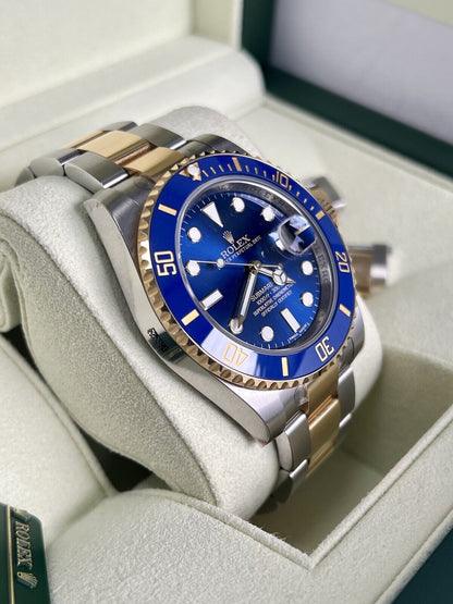 Rolex Submariner 116613LB Bluesy Gold. 40mm Box Papers 2014. Brand New Stickered