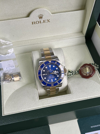 Rolex Submariner 116613LB Bi Metal 2013 Bluesy 40mm Box And Papers, Mint