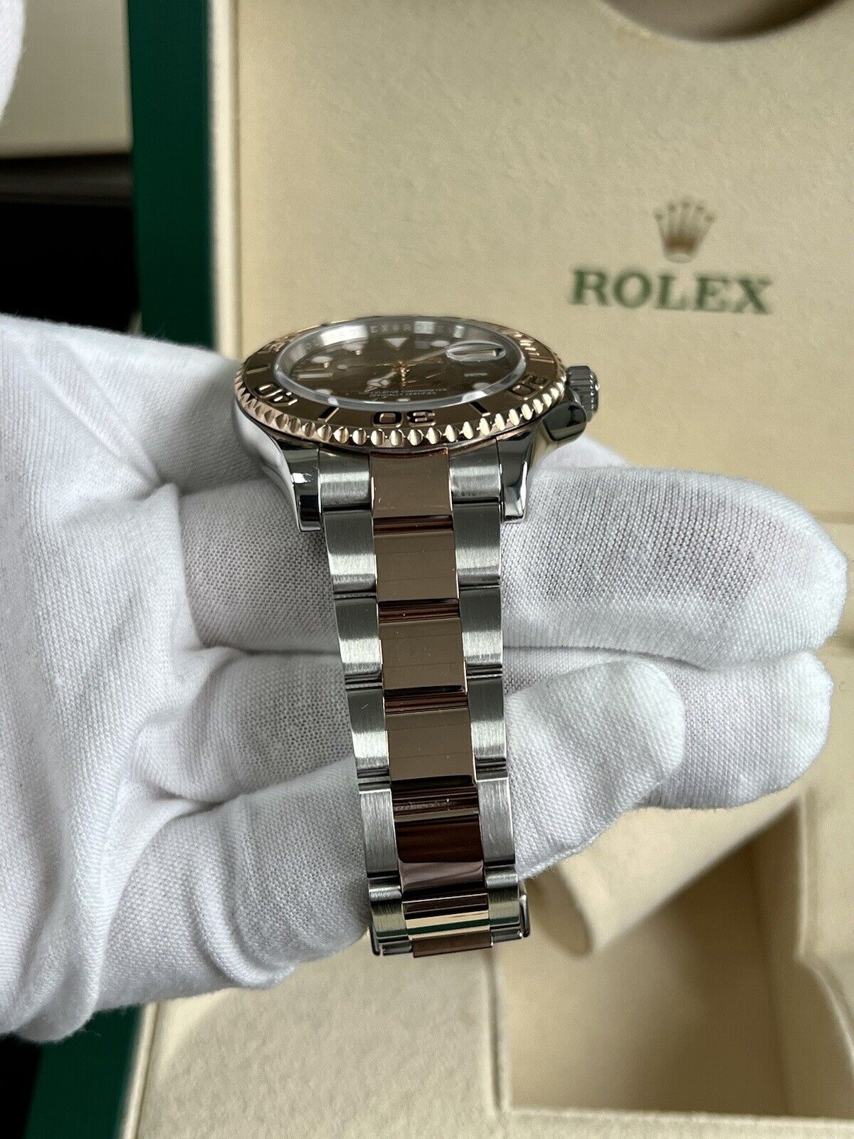 Rolex Yachtmaster 40 Chocolate 116621. Steel & Rose Gold. 2019, Box & Papers