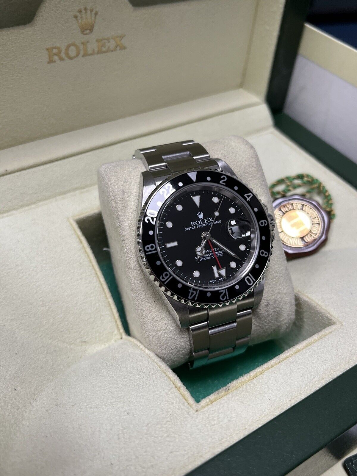 Rolex GMT Master II 16710 2005 F Serial. Full Set Box Papers. Serviced in 2023