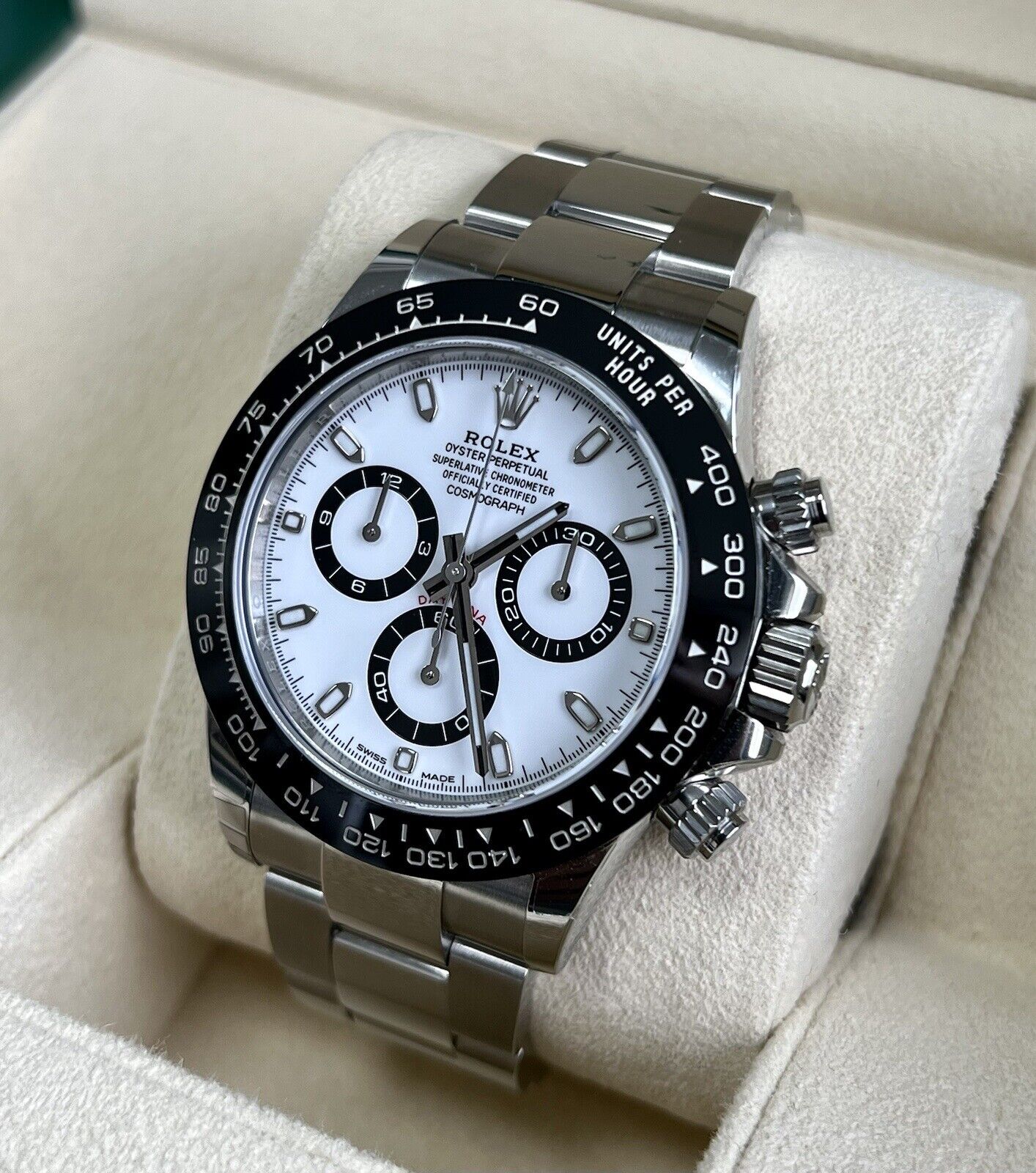 Rolex Daytona Panda 116500LN Ceramic White Dial. 2019 Full Set Immaculate