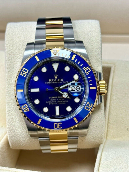 Rolex Submariner Bluesy 116613LB. 2020 Full Set, Fully Stickered NOS Brand New