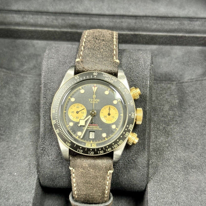 TUDOR Black Bay M79363N Steel Gold Chronograph Fabric Strap. With Box. RRP £5570