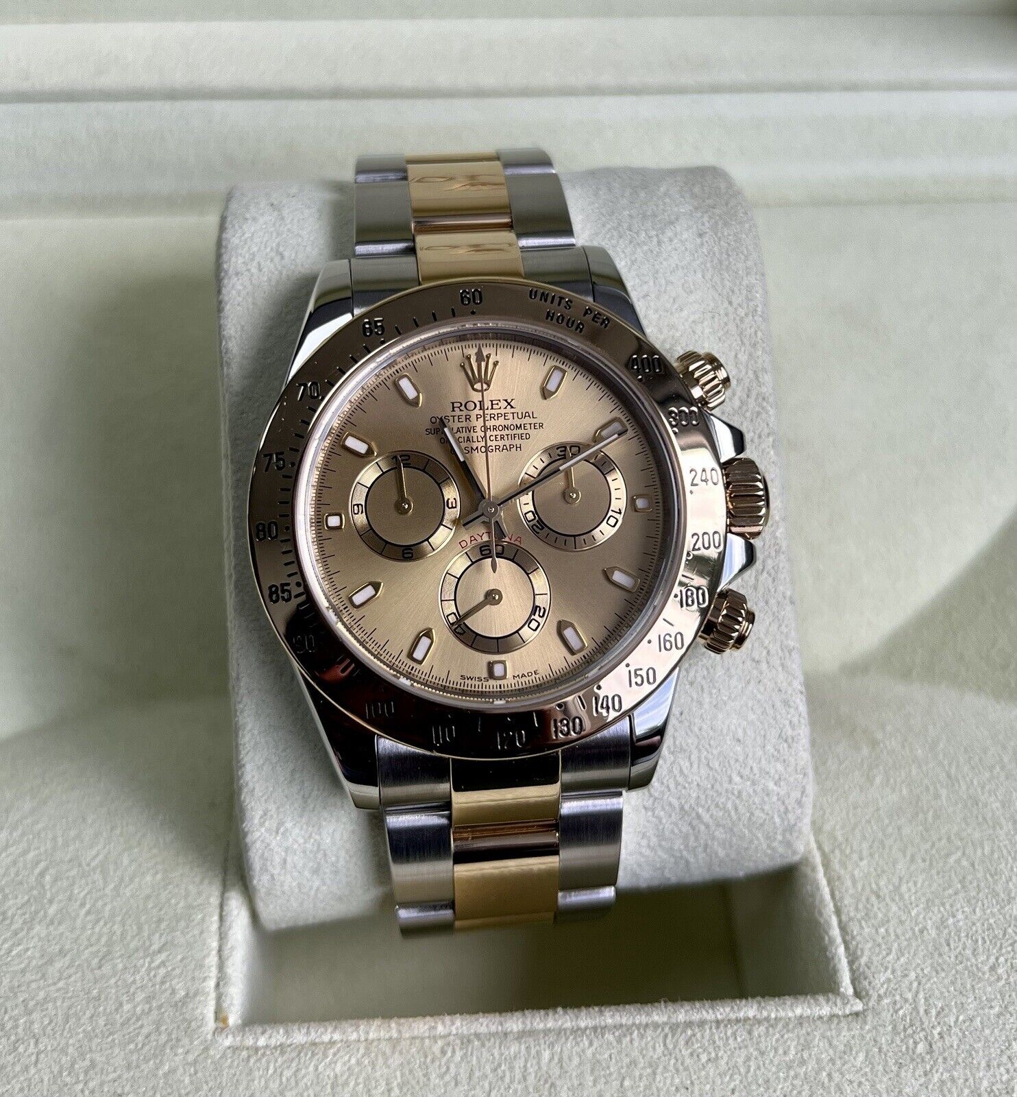 Rolex daytona two discount tone champagne dial