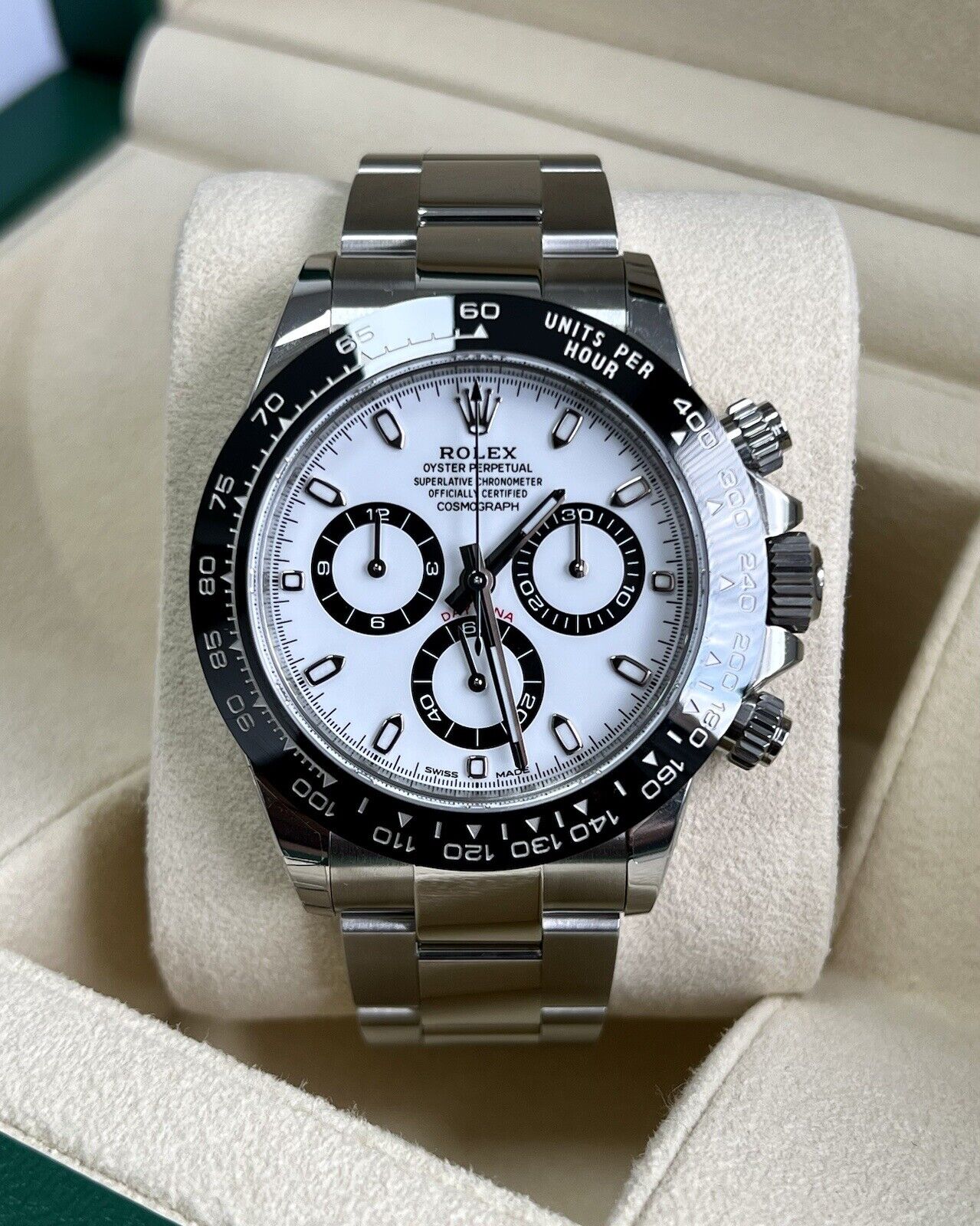 Rolex Daytona Panda 116500LN Ceramic White Dial. 2019 Full Set Immaculate