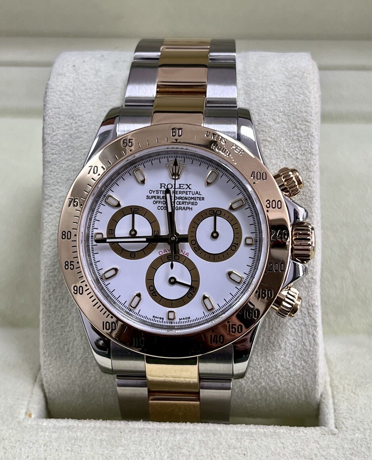 Gold daytona white clearance face