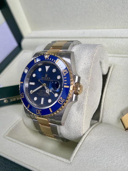 Rolex Submariner 116613LB Bluesy Gold. 40mm Box Papers 2014. Brand New Stickered