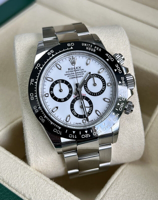 Rolex Daytona Panda 116500LN Ceramic White Dial. 2019 Full Set Immaculate