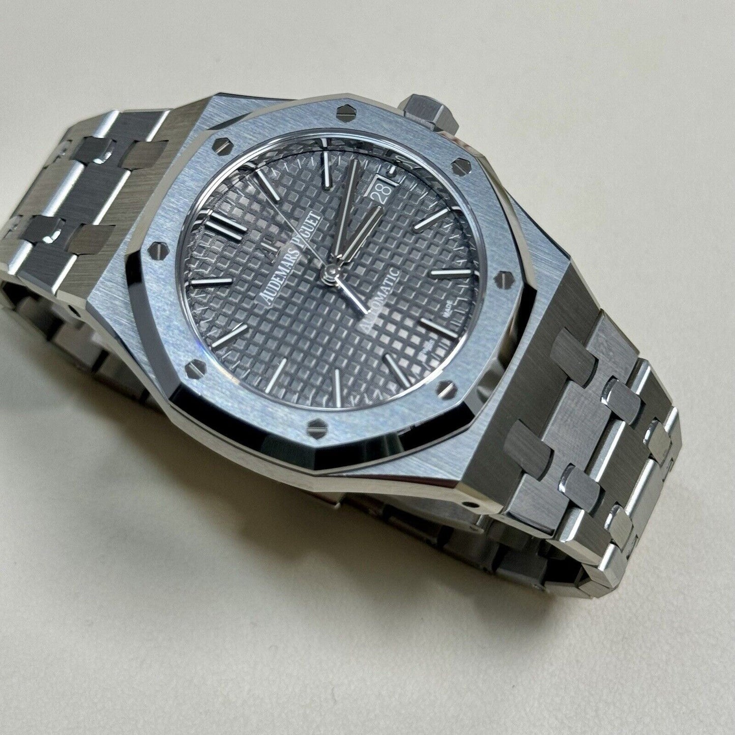 Audemars Piguet Royal Oak 37mm 15450ST. Grey Dial. 2021 Full Set Box Papers