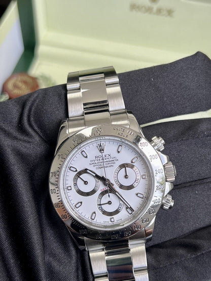 Rolex Daytona 116520 APH White Dial Cosmograph. 2014 Box & Papers, Immaculate