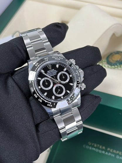 Rolex Cosmograph Daytona 116500LN Black Dial. 2022 Box Papers Brand New Stickers