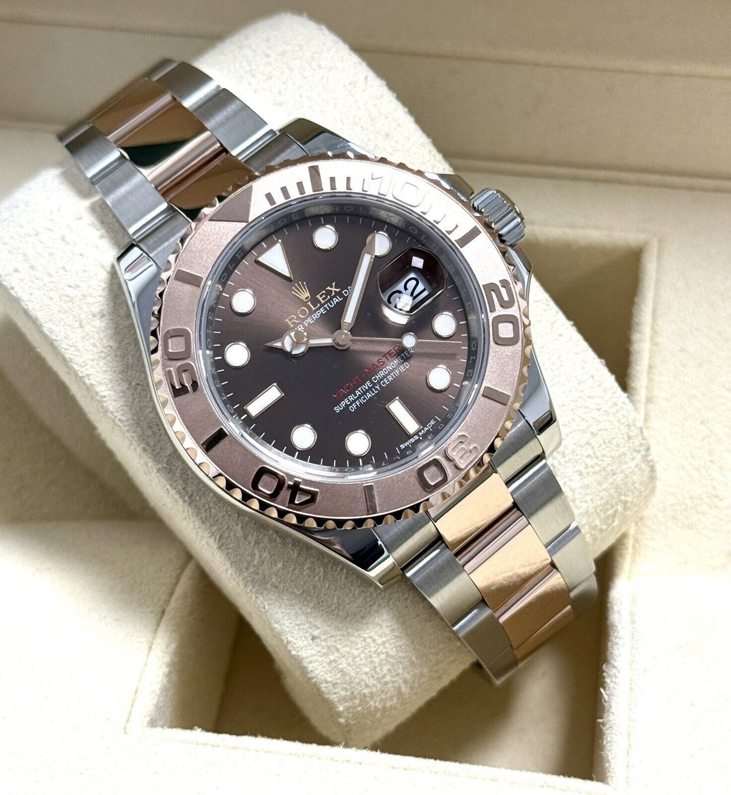 Rolex Yachtmaster 40 Chocolate 116621. Steel & Rose Gold. 2016 Box Papers