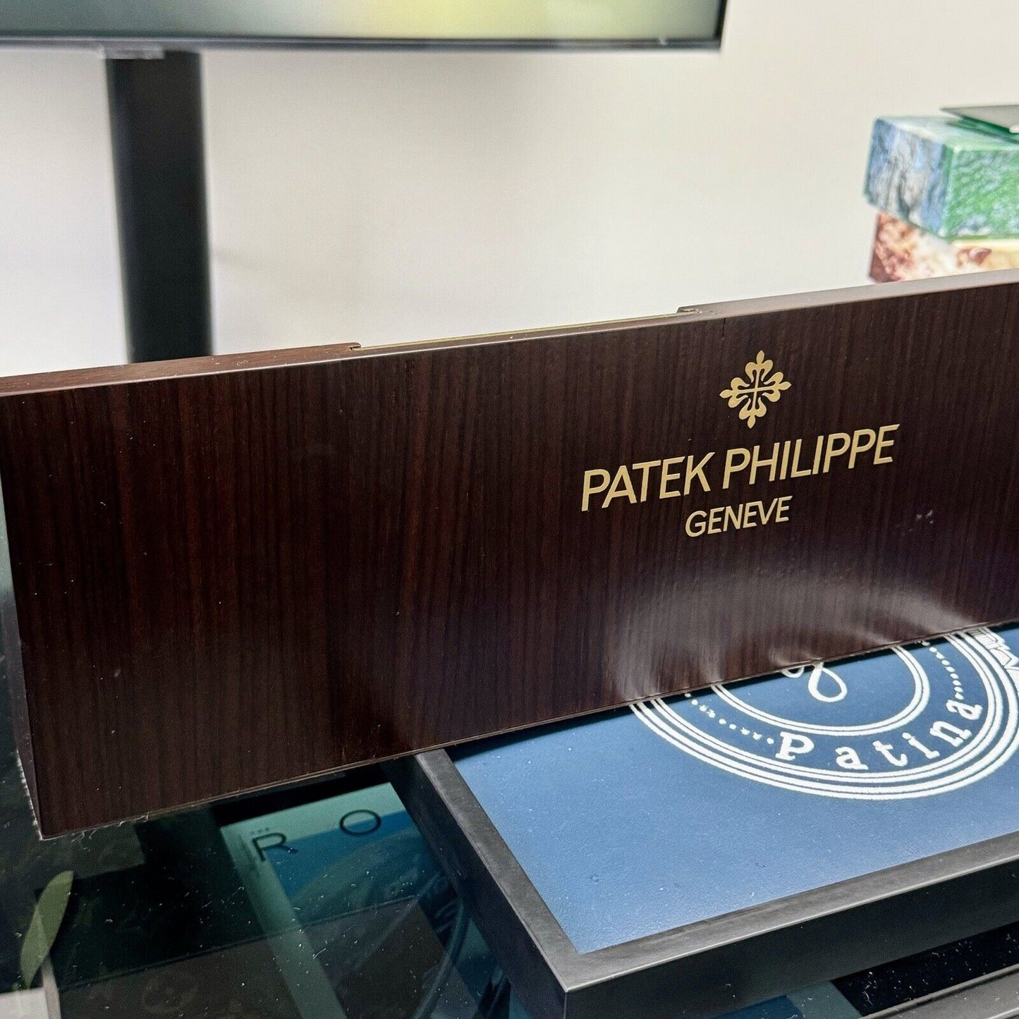 Patek Philippe Authorised Dealer Magazine / Book Wooden Display Stand