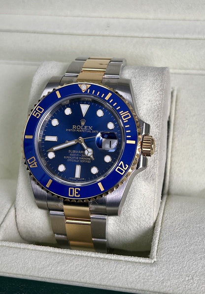 Rolex Submariner 116613LB Bluesy Gold. 40mm Box Papers 2014. Brand New Stickered