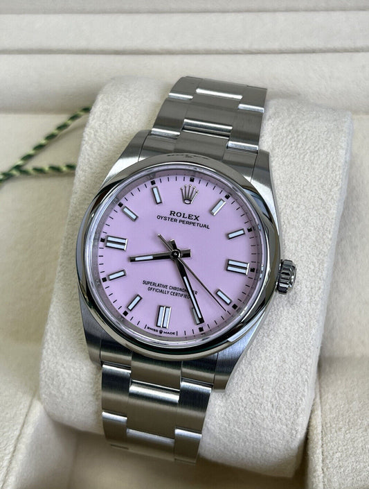 Rolex Oyster Perpetual 36 Candy Pink OP36 126000. Brand New 2023 Box & Papers