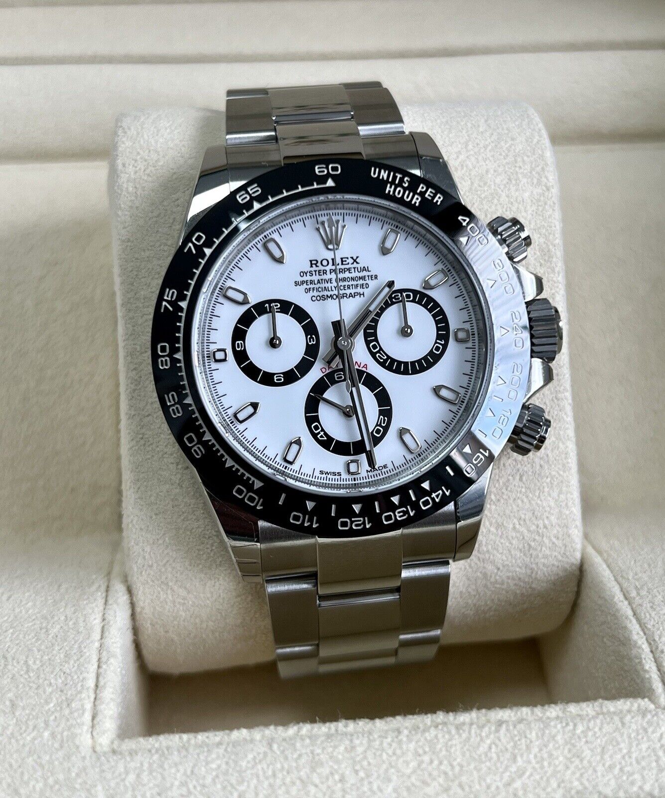 Rolex Daytona Panda 116500LN Ceramic White Dial. 2019 Full Set Immaculate