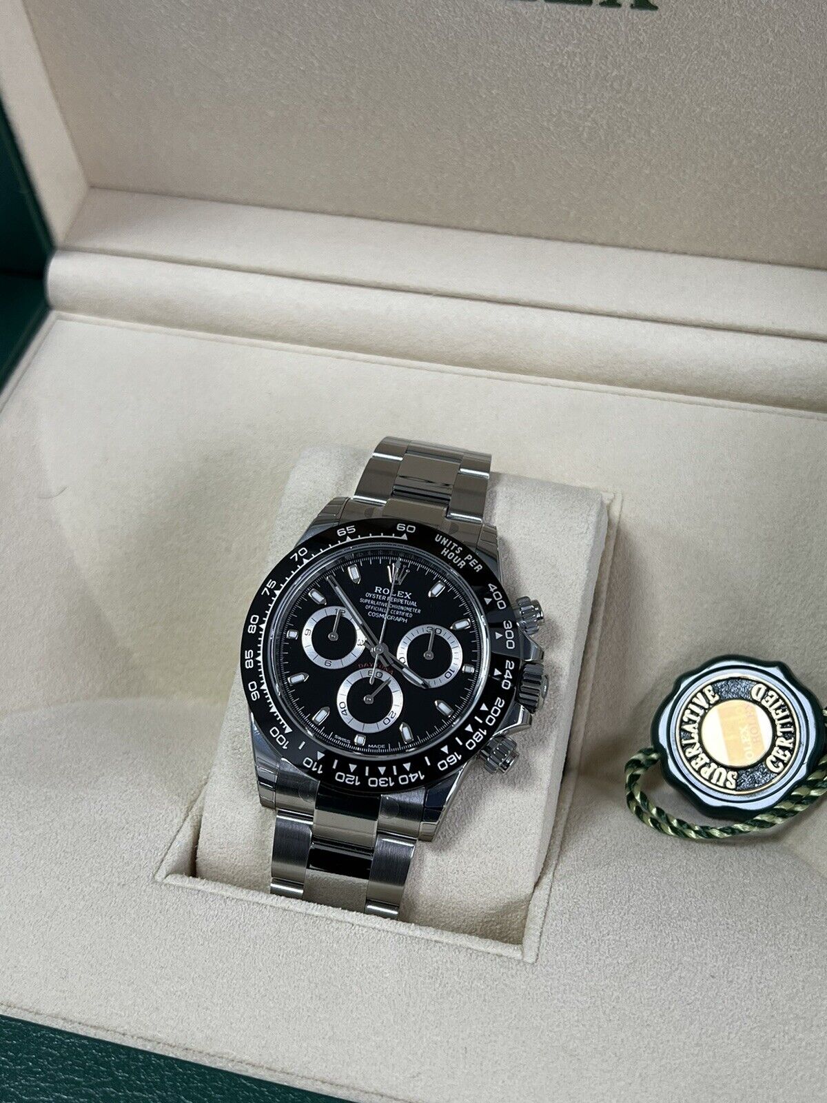 Rolex Cosmograph Daytona 116500LN Black Dial. 2022 Box Papers Brand New Stickers