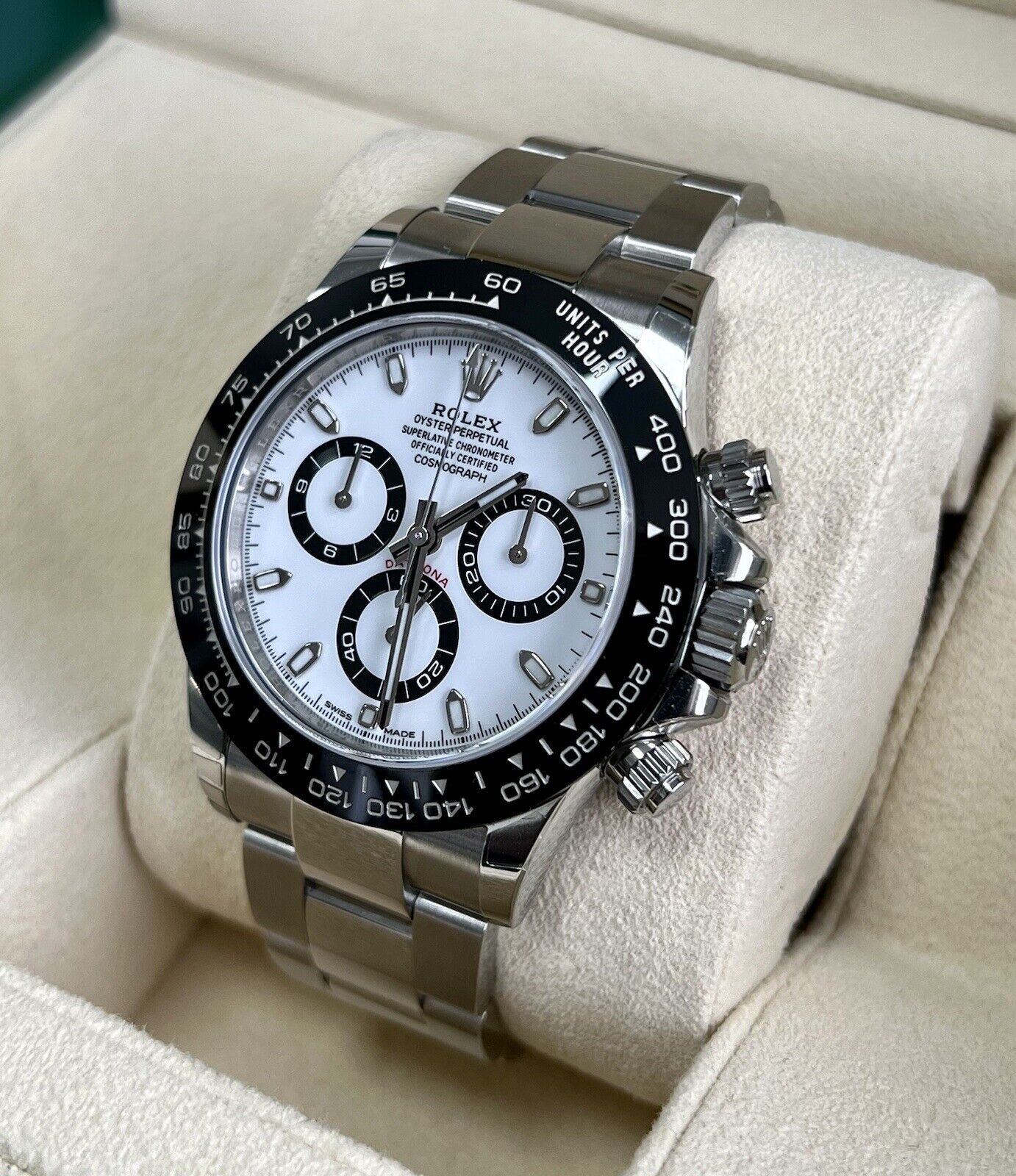 Rolex Daytona Panda 116500LN Ceramic White Dial. 2019 Full Set Immaculate