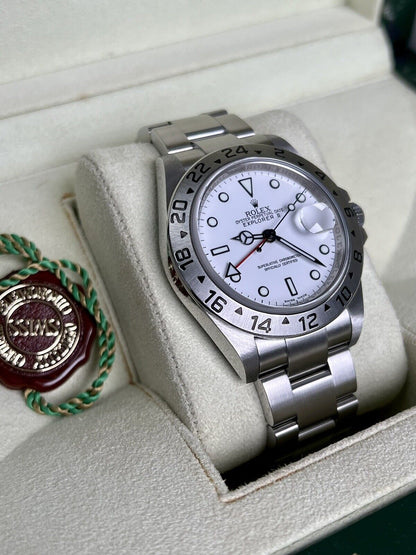 Rolex Explorer 16570 Polar White Dial. 2013 Unpolished Full Set, 3186 Movement.