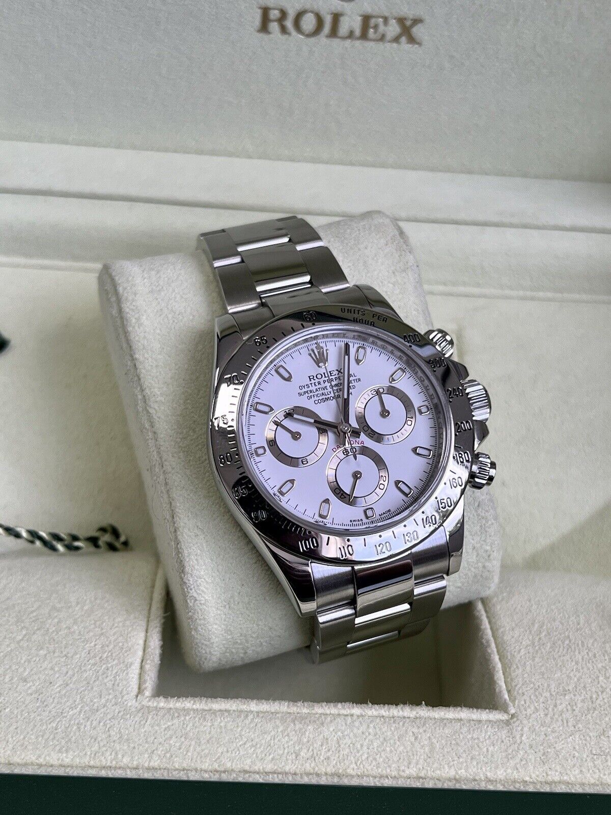 Rolex Daytona 116520 APH White Dial Cosmograph. 2014 Box & Papers, Immaculate