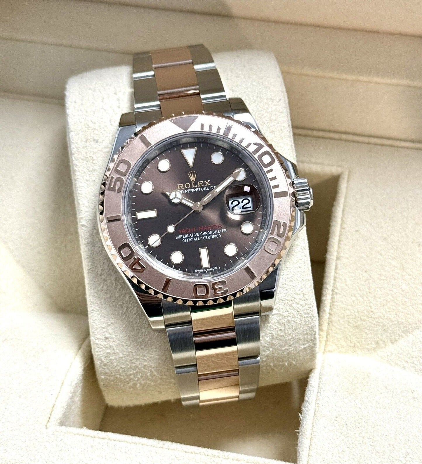 Rolex Yachtmaster 40 Chocolate 116621. Steel & Rose Gold. 2016 Box Papers