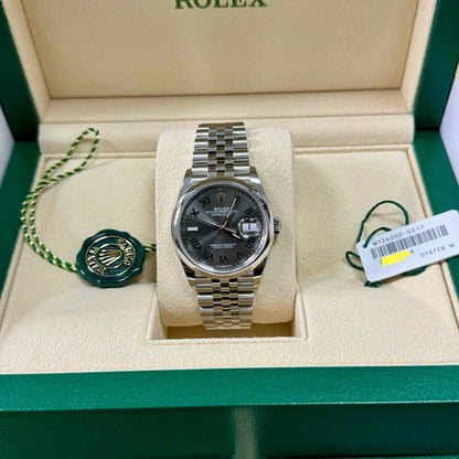 Rolex Datejust 36 Wimbledon 126200 Jubilee Smooth. 2023 Brand New Full Set