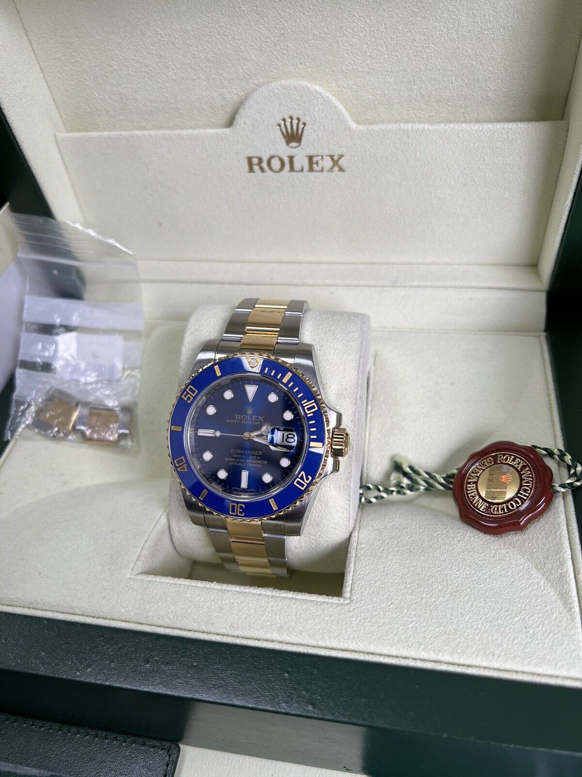 Rolex Submariner 116613LB Bi Metal 2013 Bluesy 40mm Box And Papers, Mint