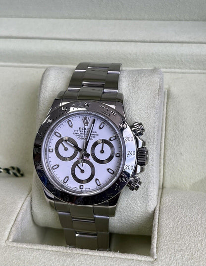 Rolex Daytona 116520 APH White Dial Cosmograph. 2014 Box & Papers, Immaculate