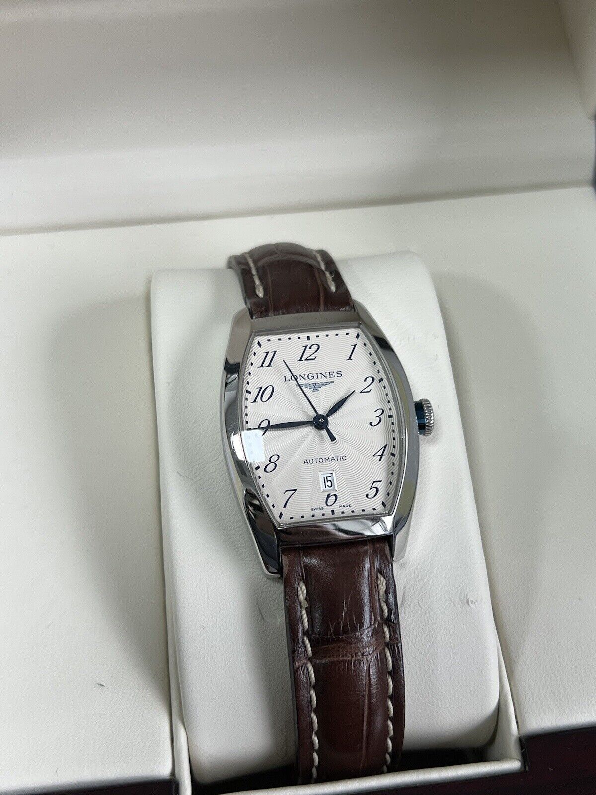 Longines Evidenza Ladies Watch. L2.342.4.73.4 Stainless Steel Leather Strap