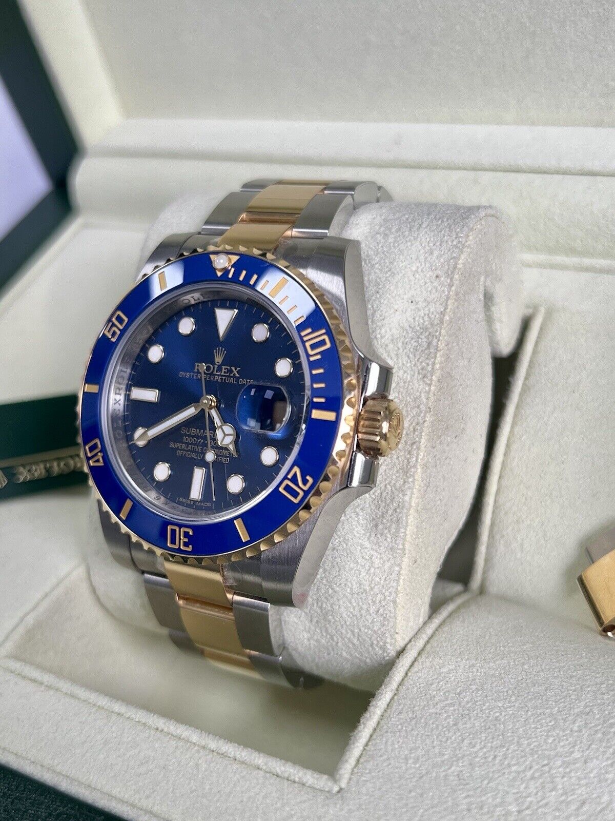 Rolex Submariner 116613LB Bluesy Gold. 40mm Box Papers 2014. Brand New Stickered