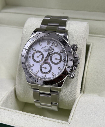 Rolex Daytona 116520 Steel White Dial. 2008 Box & Papers, Immaculate, Serviced