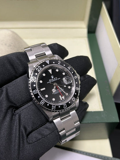 Rolex GMT Master II 16710 2005 F Serial. Full Set Box Papers. Serviced in 2023