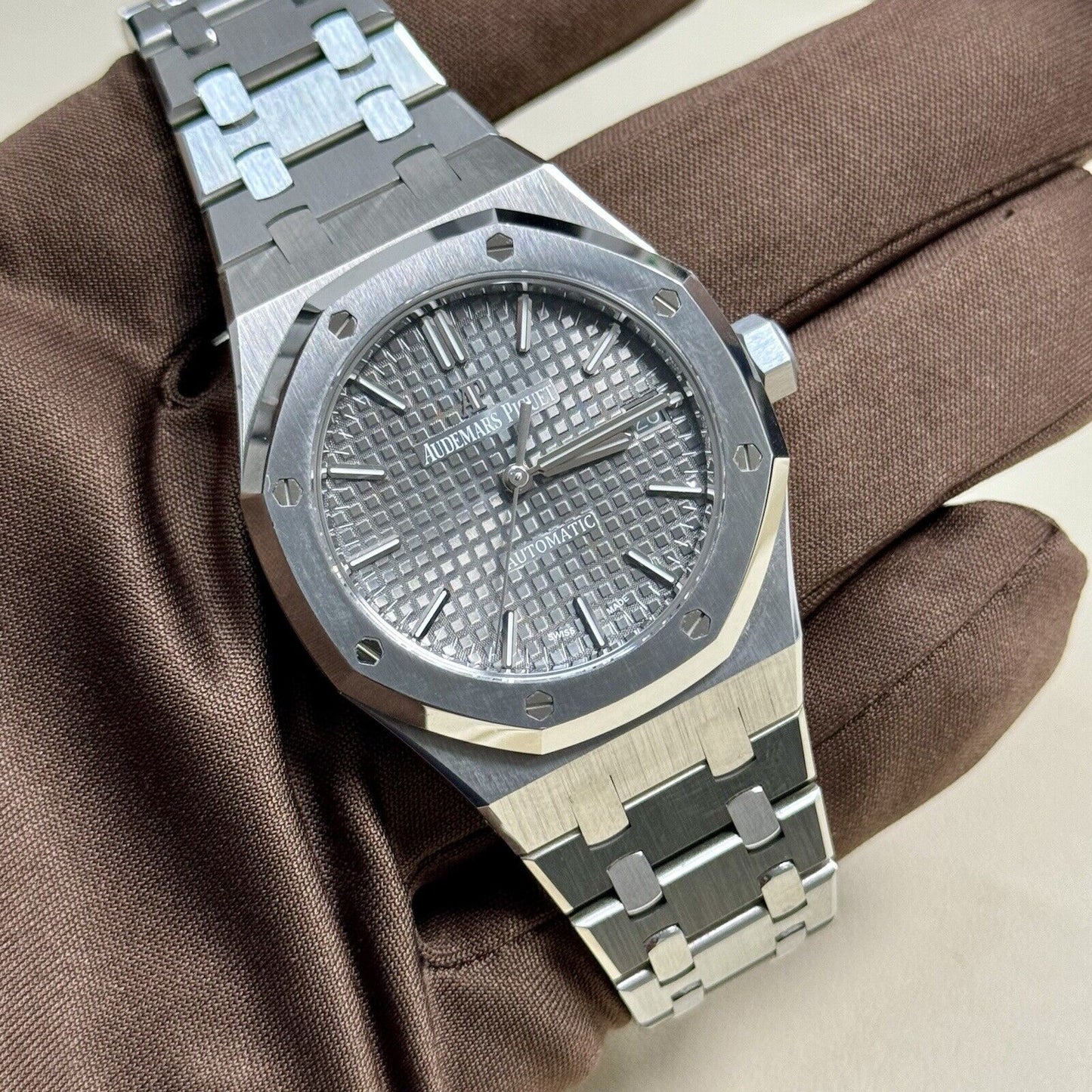 Audemars Piguet Royal Oak 37mm 15450ST. Grey Dial. 2021 Full Set Box Papers