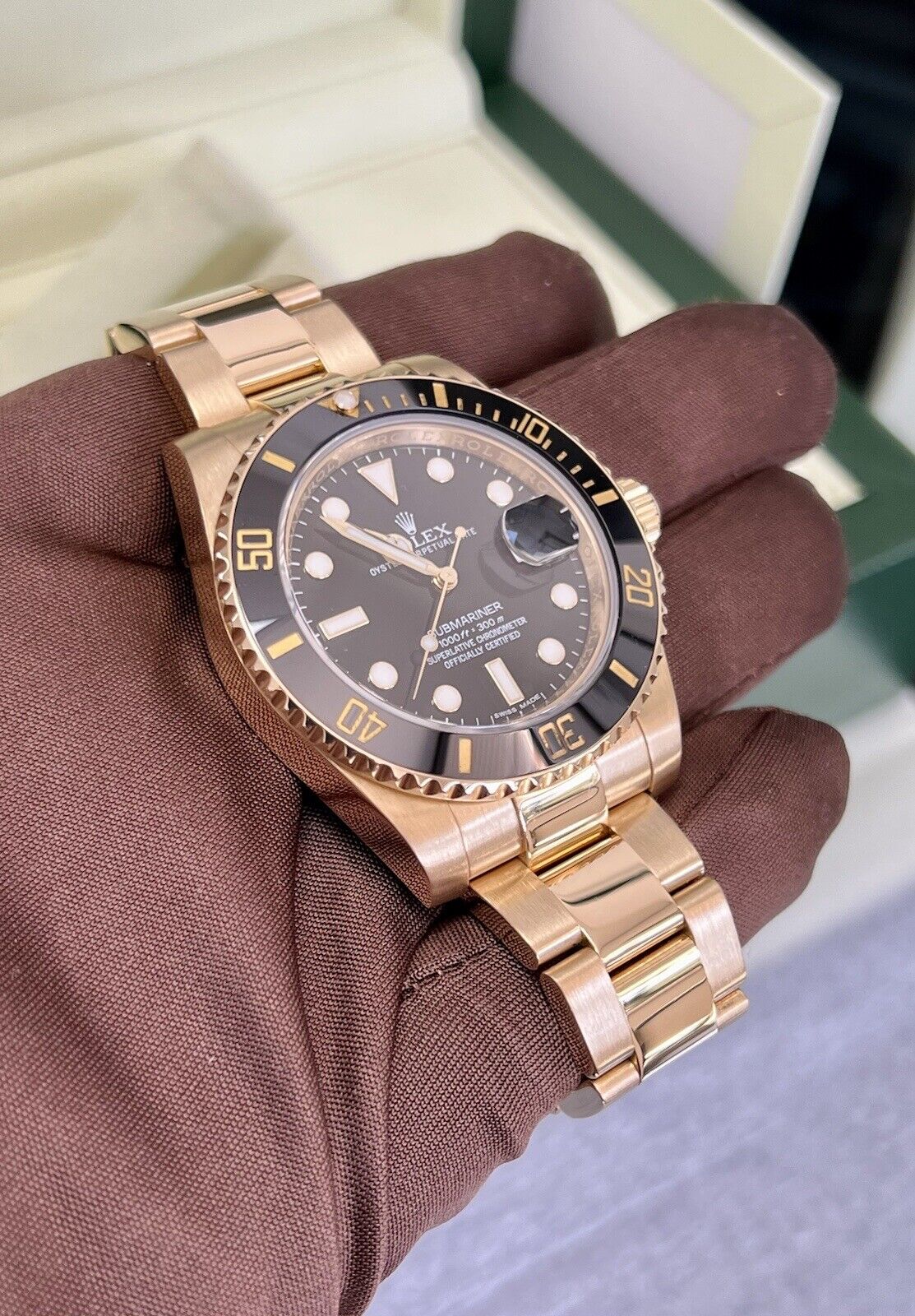 Rolex submariner deals rose gold