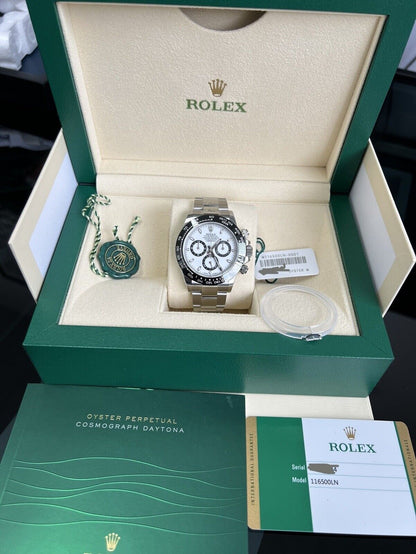 Rolex Daytona Panda 116500LN Ceramic White Dial. 2019 Full Set Immaculate