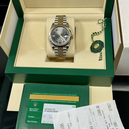 Rolex Datejust 41 Wimbledon Steel & Yellow Gold. Jubilee Bracelet. 2019 Full Set