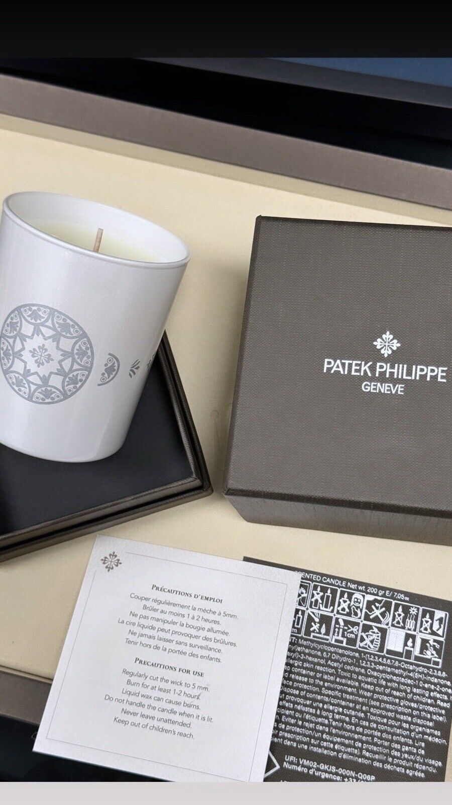 Patek Philippe Scented Candle. VIP Luxury Gift from Authorised Dealer. New