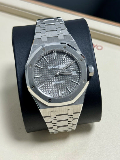 Audemars Piguet Royal Oak 37mm 15450ST. Grey Dial. 2021 Full Set Box Papers