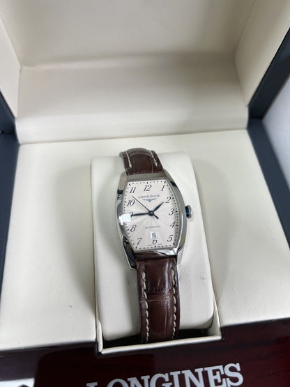 Longines Evidenza Ladies Watch. L2.342.4.73.4 Stainless Steel Leather Strap