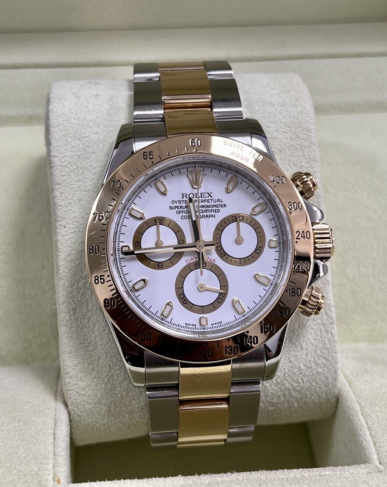 Rolex Daytona 116523 Steel Yellow Gold. White Dial. 2008 Box