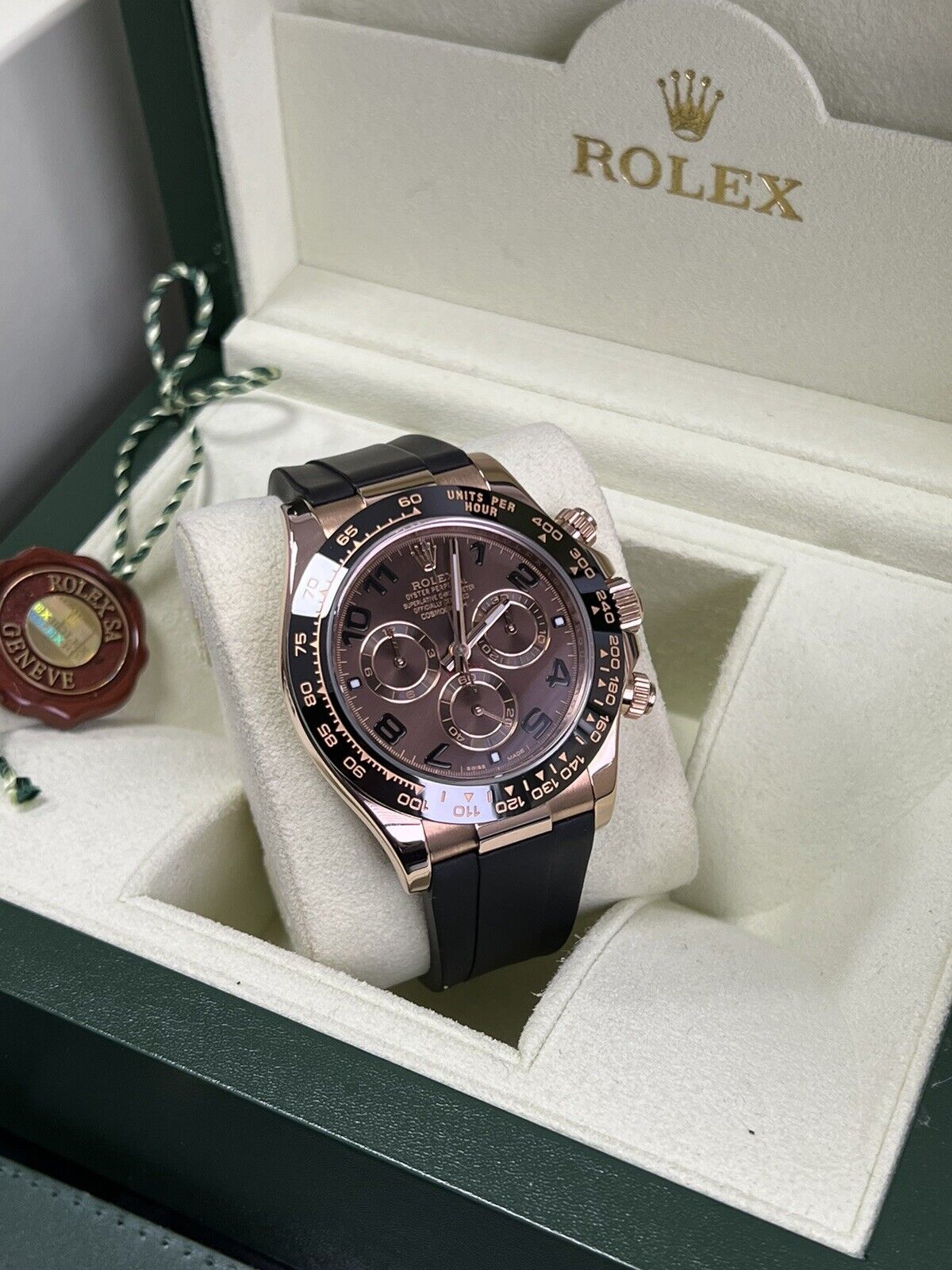 Rolex Daytona Rose Gold 116515LN Ceramic Chocolate. 2012 Immaculate Box Papers