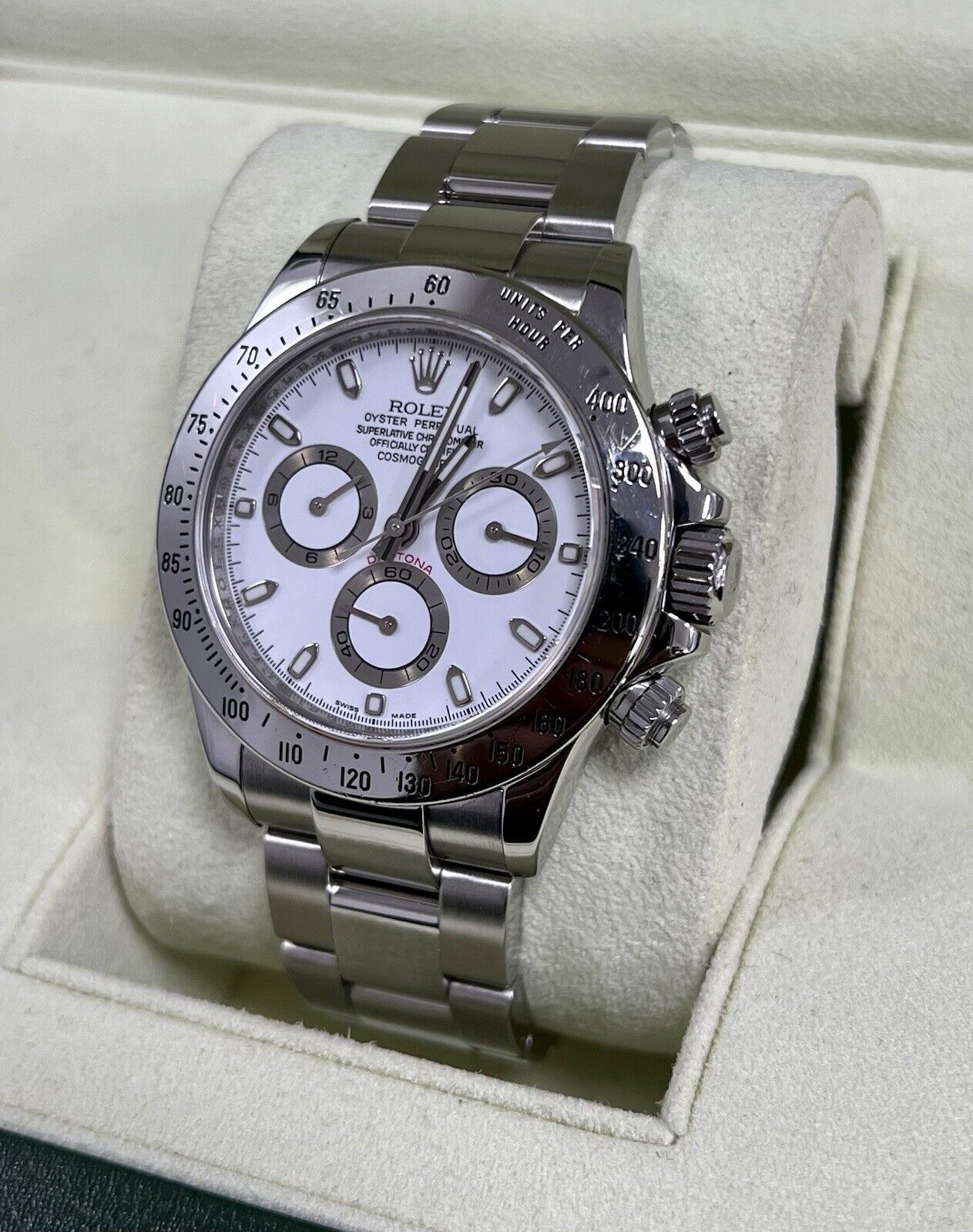 Rolex Daytona 116520 Steel White Dial. 2008 Box & Papers, Immaculate, Serviced