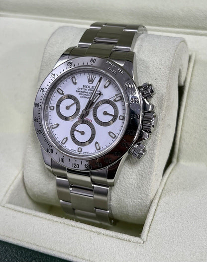 Rolex Daytona 116520 Steel White Dial. 2008 Box & Papers, Immaculate, Serviced