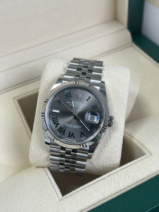 Rolex Datejust 36 Wimbledon - Jubilee / Fluted. 126234. Full Set 2023 Brand New