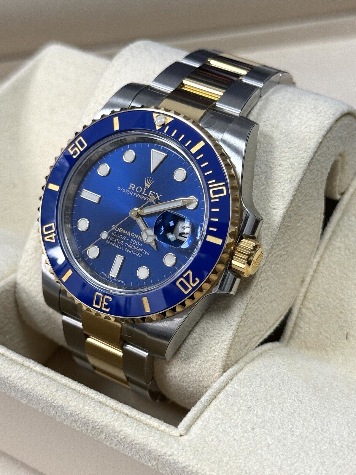 Rolex Submariner Bluesy 116613LB. 2020 Full Set, Fully Stickered NOS Brand New