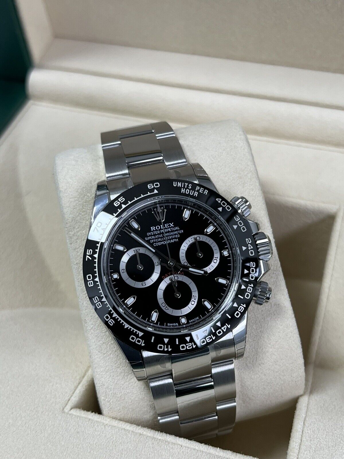 Rolex Cosmograph Daytona 116500LN Black Dial. 2022 Box Papers Brand New Stickers