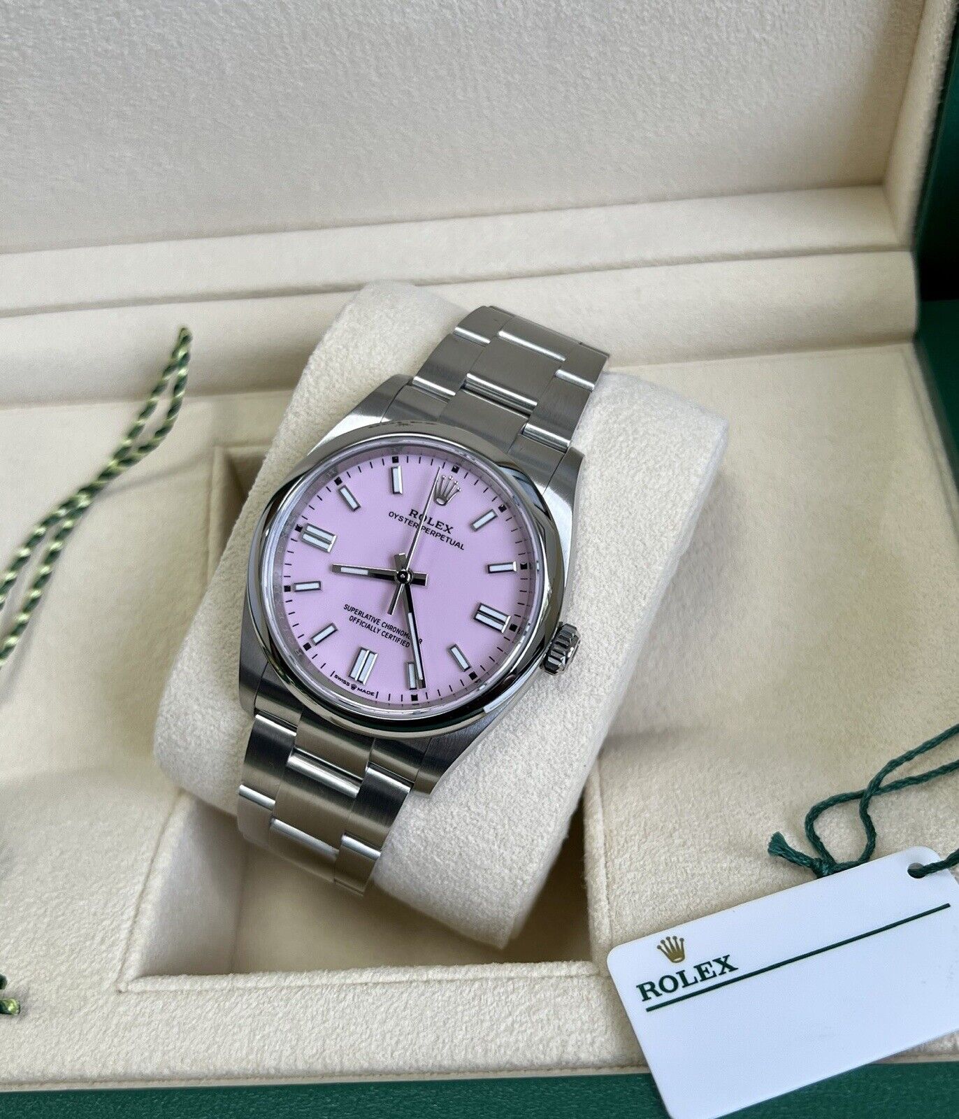 Rolex oyster perpetual 36 candy pink hot sale