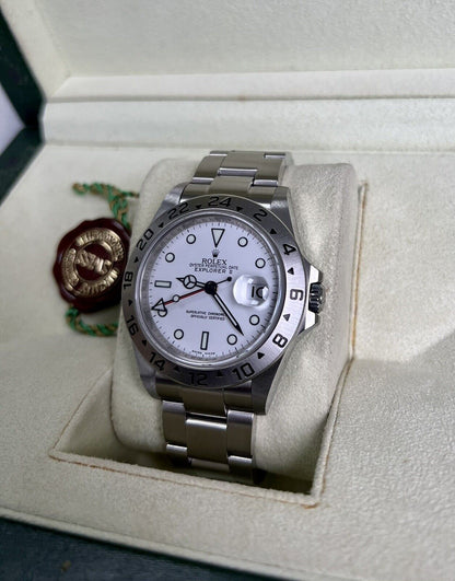 Rolex Explorer 16570 Polar White Dial. 2013 Unpolished Full Set, 3186 Movement.